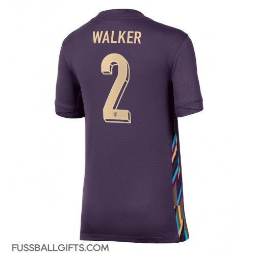 England Kyle Walker #2 Fußballbekleidung Auswärtstrikot Damen EM 2024 Kurzarm